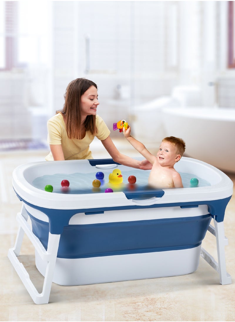 Baybee Haven Foldable Baby Bath Tub for Kids u0026 Adults, Portable Baby Mini Swimming Pool for Kids Teens with Foldable Anti Skid Base, Closing Lid u0026 Drainer, Kids Bathtubs for Adults Boy Girl