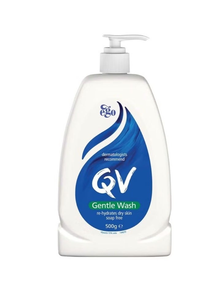 QV Gentle Wash 500g – Recommended for Cleansing Drier Skin with High Concentration of Moisturizer