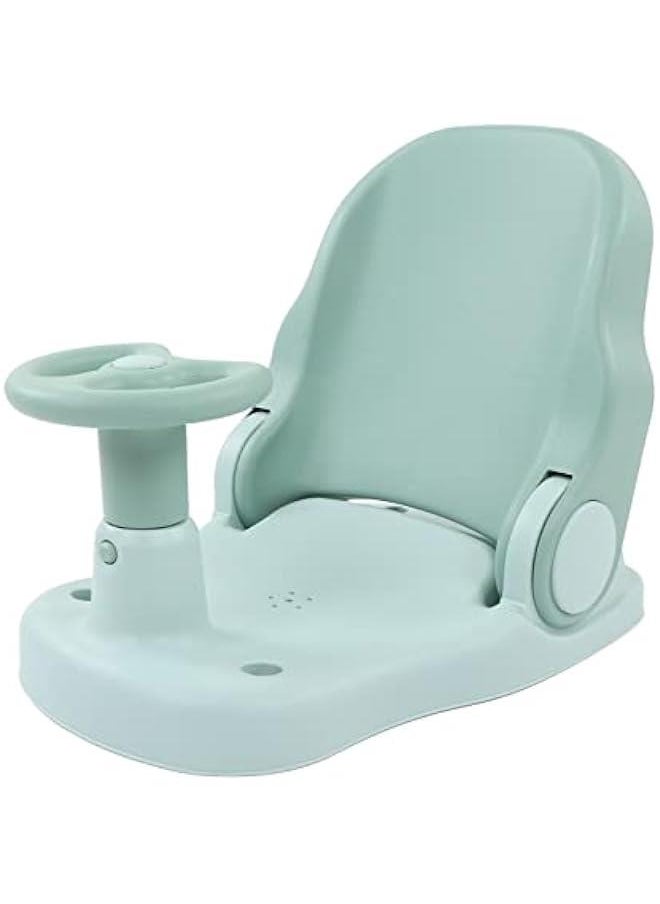 Baby Bath Seat - Infant Bathtub Seat for Sitting Up in The Tub, Baby Shower Chair with Backrest Support, Suction Cups for 6-18 Months (Green)