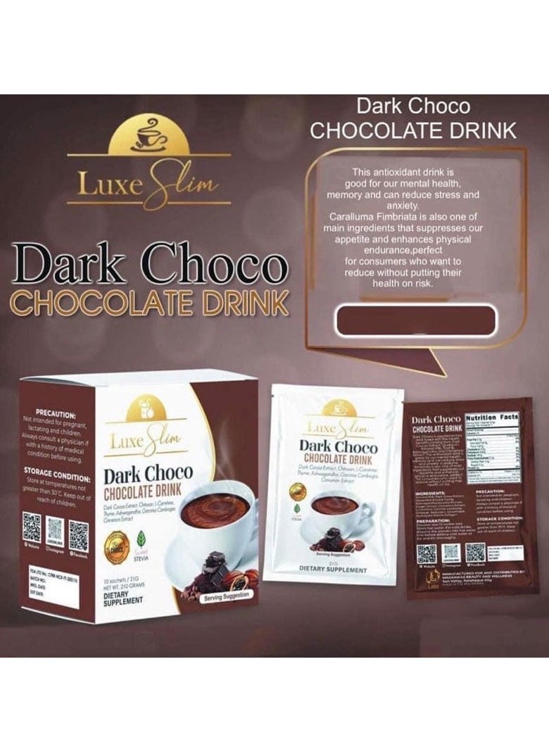 Luxe Slim Dark Chocolate Drink-10 Sachets X 21g