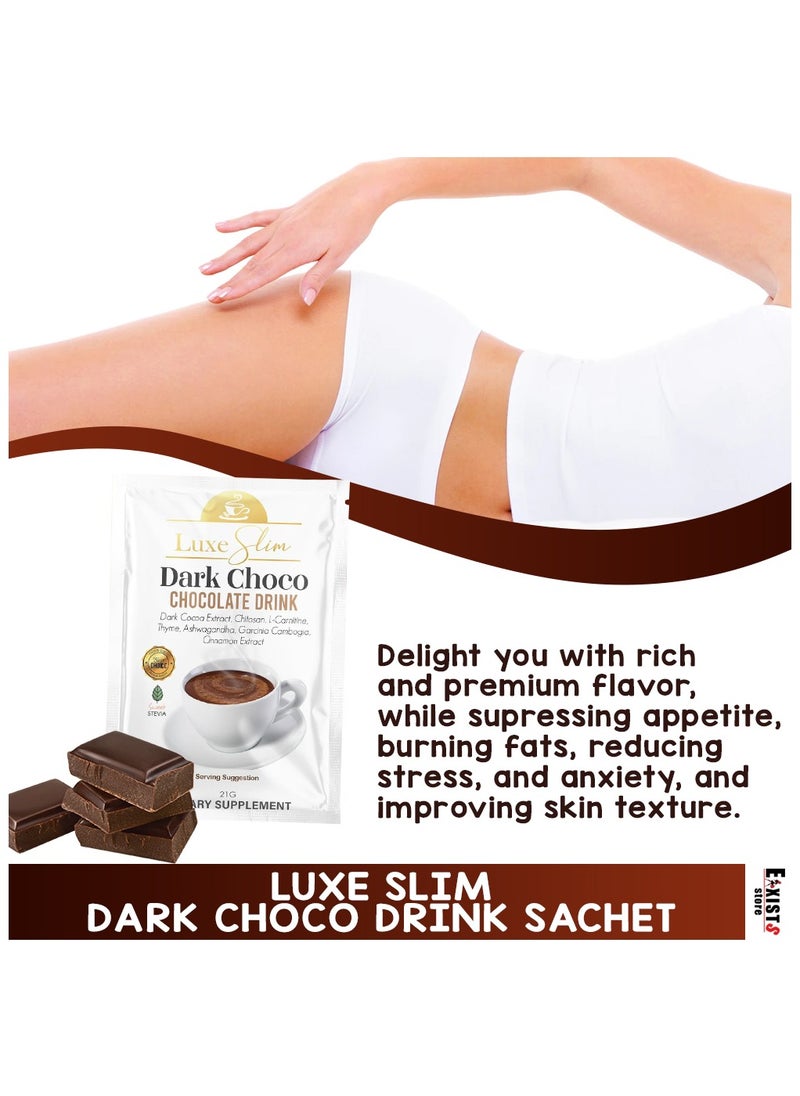 Luxe Slim Dark Chocolate Drink-10 Sachets X 21g