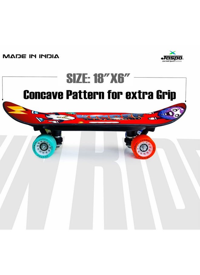 Dragon Fire Junior Kids Fiber Skateboard Kit I Casterboard I Cruiser I (18