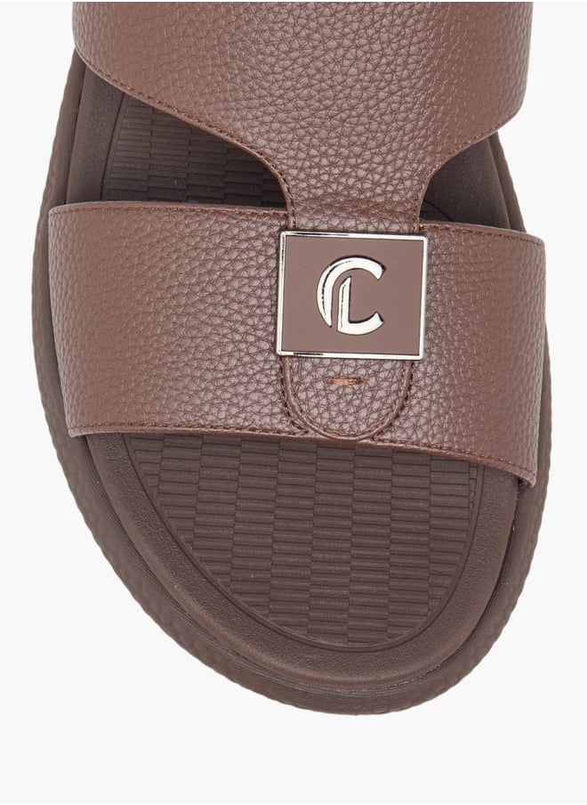 Men Cutout Detail Slip-On Arabic Sandals