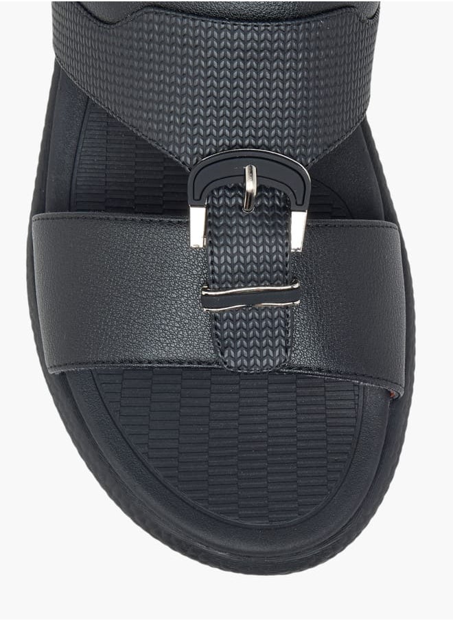 Men Buckle Accent Slip-On Arabic Sandals