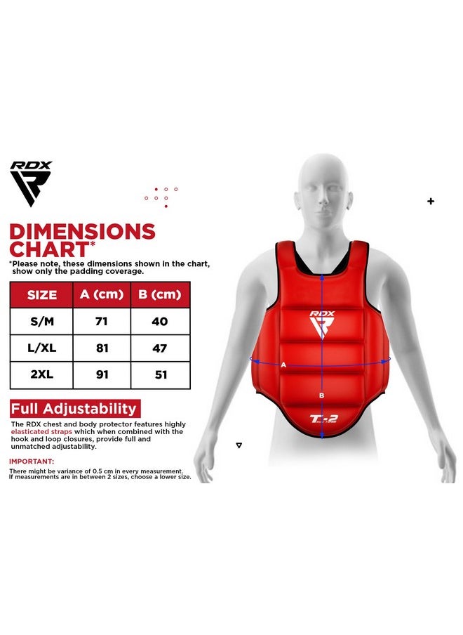 Boxing Body Protector Reversible, Kickboxing Mma Muay Thai Chest Guard, Sparring Training Heavy Punching, Adjustable Shield, Martial Arts Upper Belly Protection Pad, Taekwondo Tkd Vest
