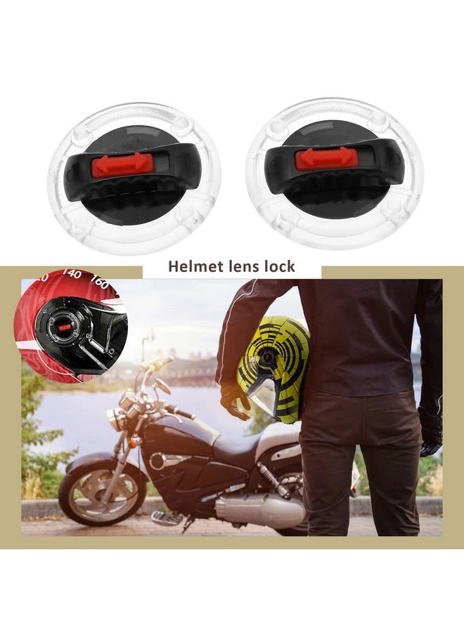 Micro Traders 1 Pair Helmet Shield Lock Motorcycle Helmet Visor Clip Lenses Rotate Switch Compatible with LS2 Helmet Lens FF370 FF396 FF394 FF358 FF386 FF387 FF310 OF569 OF578