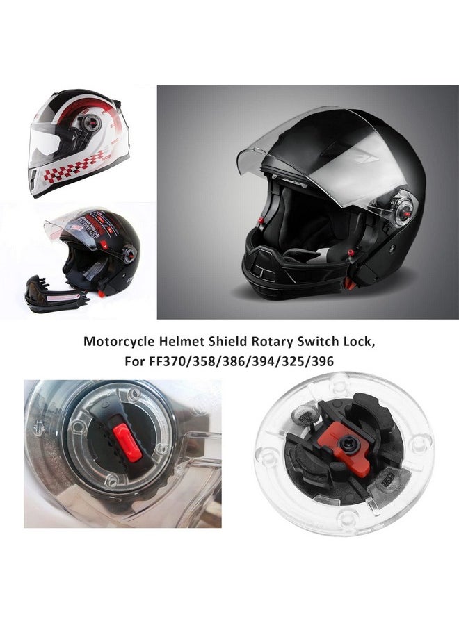 Micro Traders 1 Pair Helmet Shield Lock Motorcycle Helmet Visor Clip Lenses Rotate Switch Compatible with LS2 Helmet Lens FF370 FF396 FF394 FF358 FF386 FF387 FF310 OF569 OF578