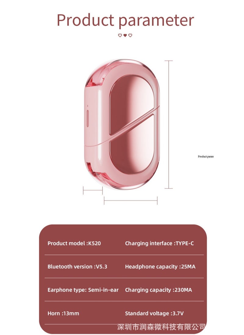 Rotatable heart-shaped Bluetooth headset