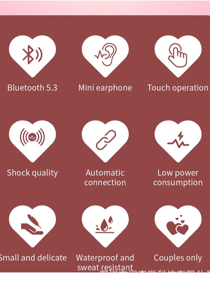 Rotatable heart-shaped Bluetooth headset