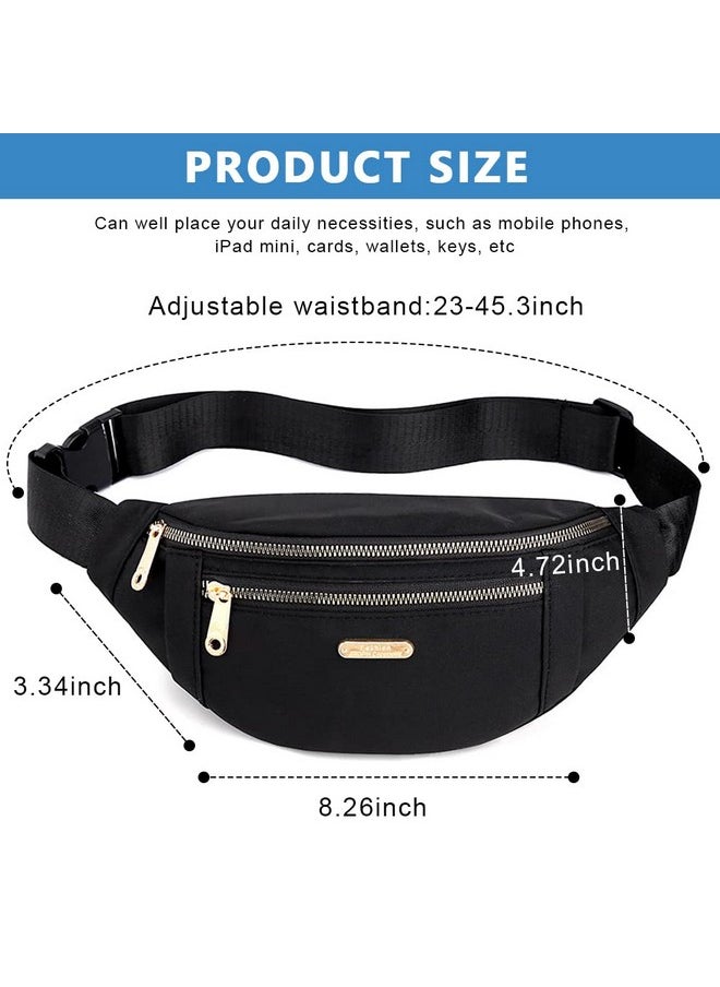 GUSTAVE® Waist Bag for Women Girls with Adjustable Strap, Stylish Bumbag Chest Bag Waterproof Fanny Bag, Oxford Cloth Waist Pack Outdoor Hiking Running Travel