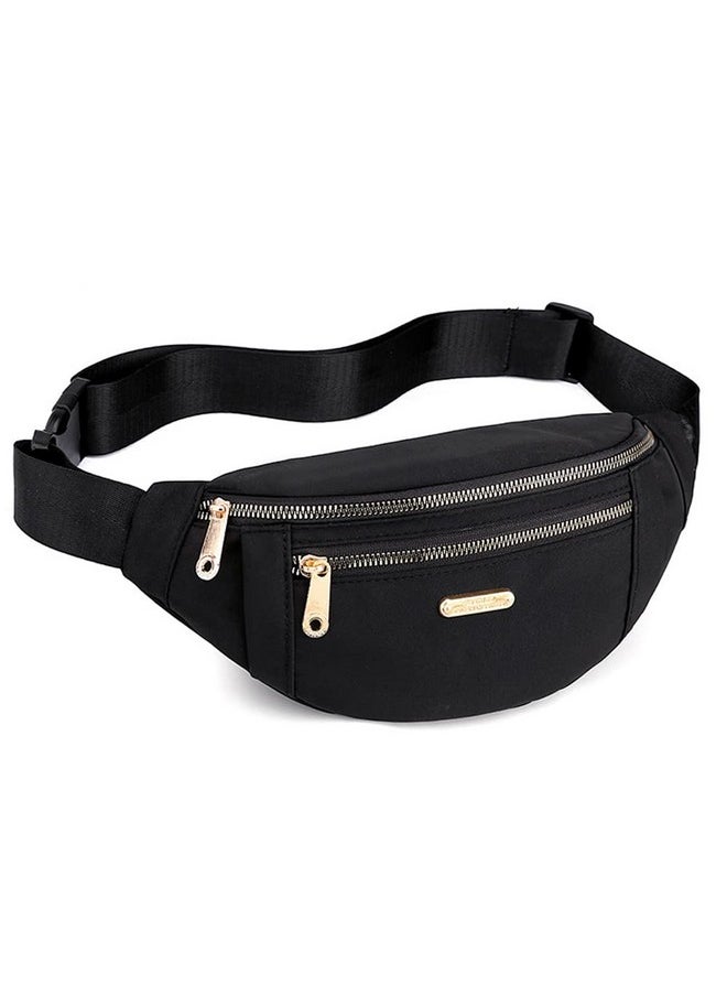 GUSTAVE® Waist Bag for Women Girls with Adjustable Strap, Stylish Bumbag Chest Bag Waterproof Fanny Bag, Oxford Cloth Waist Pack Outdoor Hiking Running Travel