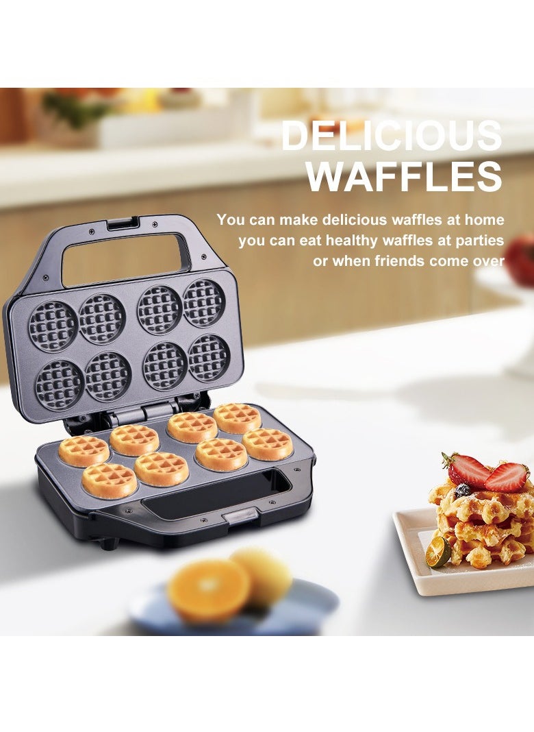Electric Waffle Maker, Snacks Maker, 8 Waffles Non-Stick 850 Watts SK-08085 Black