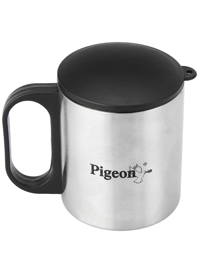 Pigeon-Stainless Steel Double Coffee Mug, Set of 2, 180ml, Silver