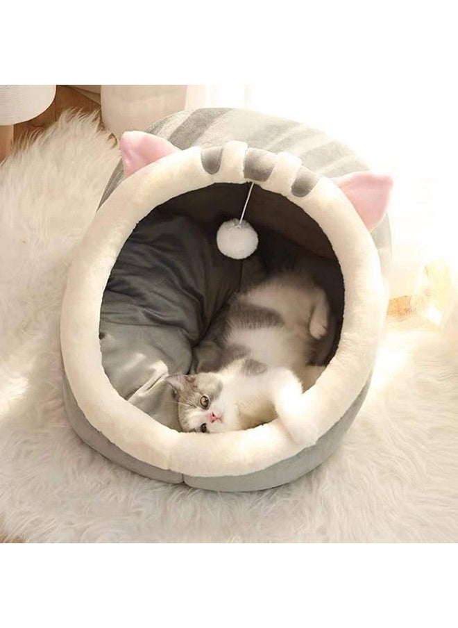 Warm Pet Basket Cozy Kitten Lounger Cushion Cat House Tent Very Soft Dog Mat Bag For Washable Cave Cat Beds,Kitten Beds,Cat Beds & Furniture, Pet Bed - Dinosaur || Large Size ||