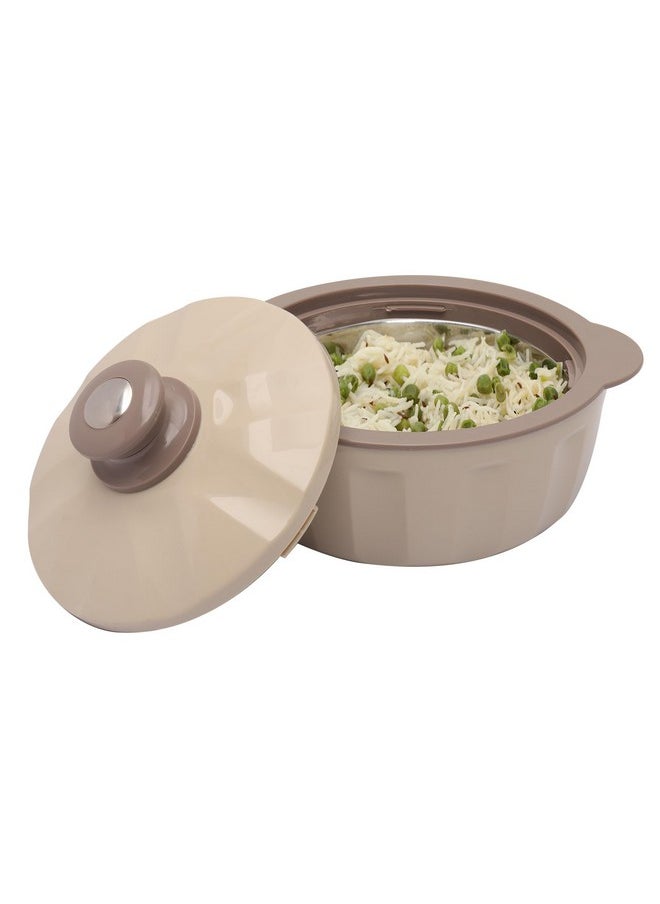 JAYPEE HOTFEAST Inner Stainless Steel Casserole Twin Set of 2, 800ml, BPA Free Insulated casserole Set |Sabji Container |Small Chapati Box |Food Grade Serving Set, Coffee