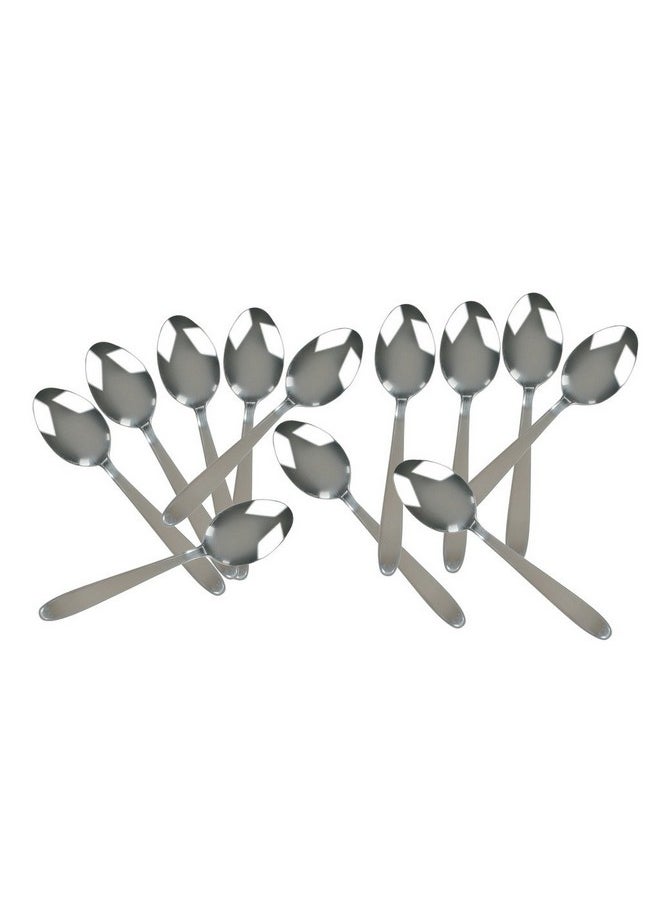 KCL Plain Stainless Steel Tea Spoon Set - 12pc