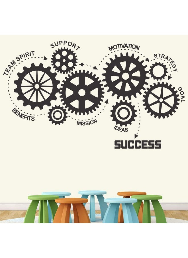 StickMe 'Success - Idea - Team Work - Goal - Mission - Office - Inspirational - Motivational - Quotes - Wall Sticker' -SM800 (Multi Colour, Vinyl - 105cm X 65 cm)