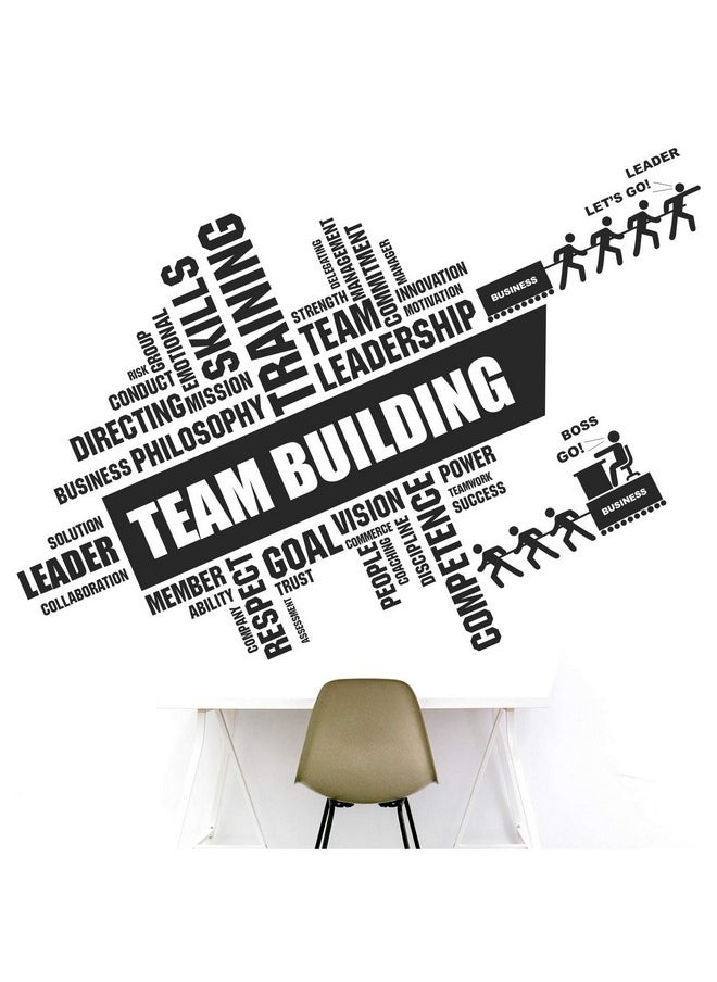 StickMe Team Building Teamwork Office Startup Motivation Wall Sticker (115 x 85 Cm, Multicolour, Vinyl)