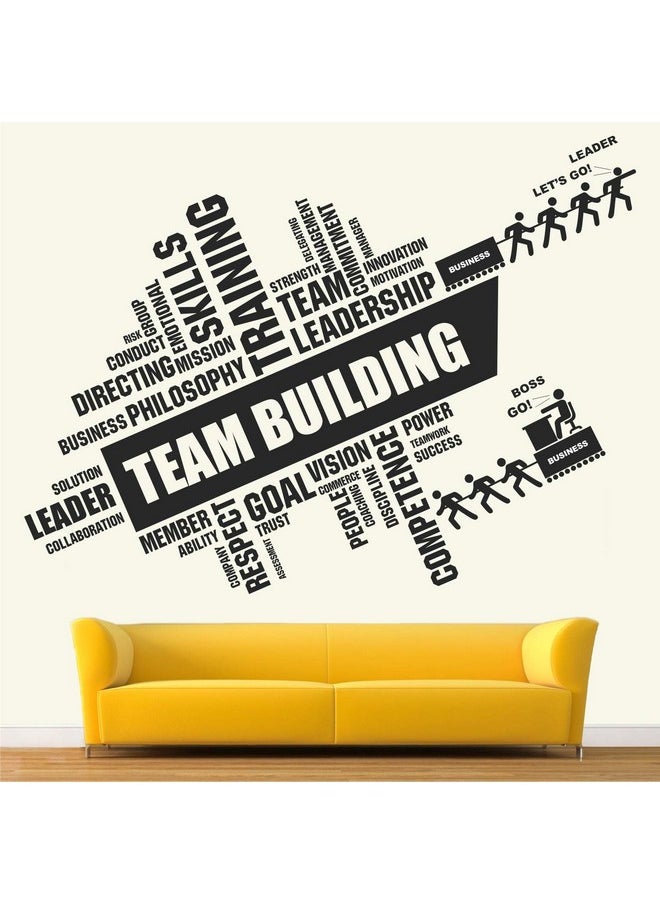 StickMe Team Building Teamwork Office Startup Motivation Wall Sticker (115 x 85 Cm, Multicolour, Vinyl)