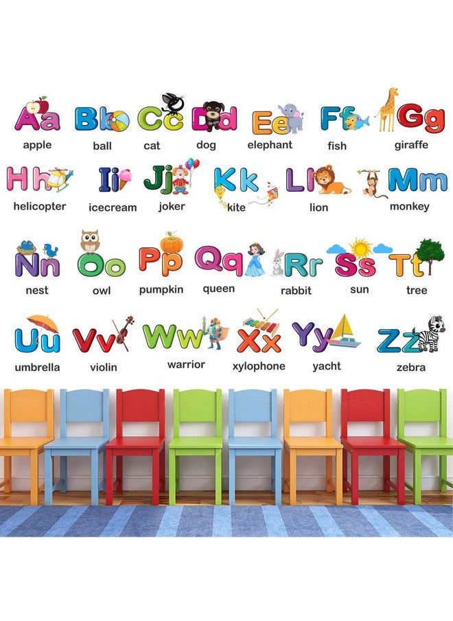 StickMe 'Alphabets for Kids Learning Education Nursery Pre School Kinder Garden Baby Wall Sticker' -SM656 (Multi Colour, Vinyl - 120cm X 80 cm)