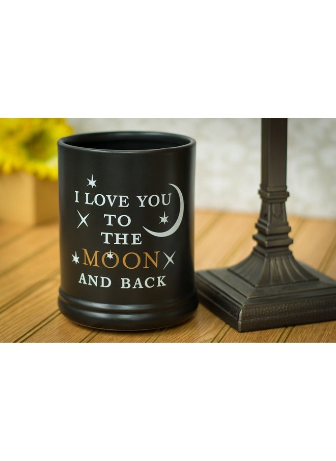 Elanze Designs Love You to The Moon Ceramic Stoneware Electric Large Jar Candle Warmer