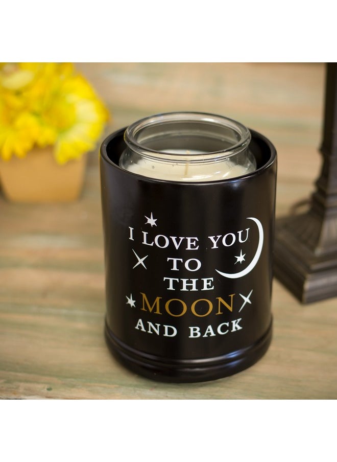 Elanze Designs Love You to The Moon Ceramic Stoneware Electric Large Jar Candle Warmer