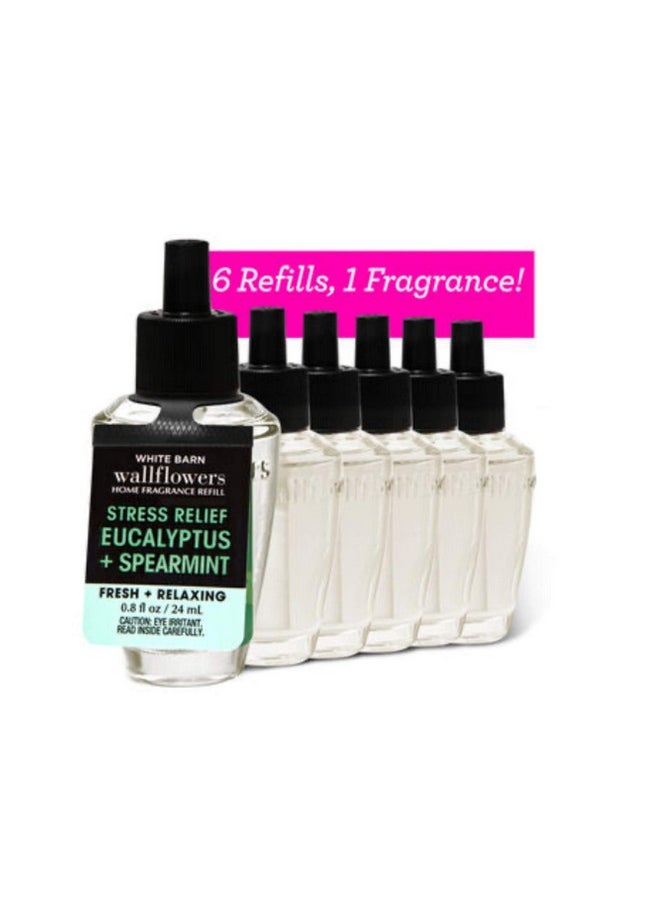 White Barn Bath & Body Works Eucalyptus Spearmint 6-Pack Wallflowers Refill