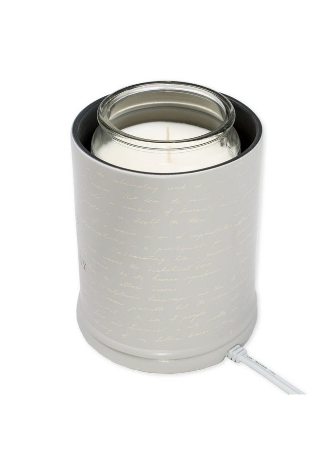 Elanze Designs Birds on a Tree Grey Believe Ceramic Stoneware Electric Large Jar Candle Warmer
