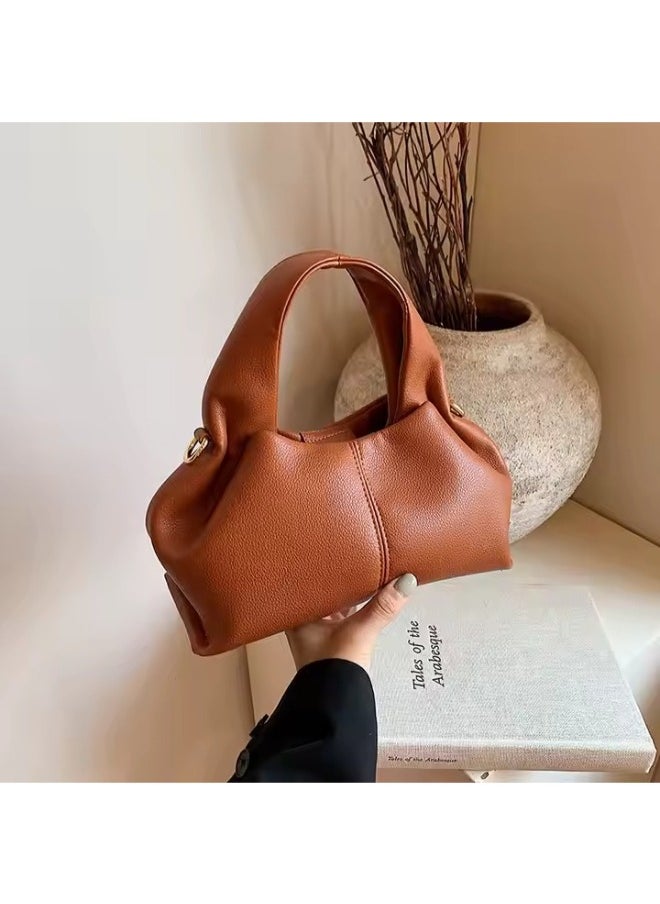 Cozy Cloud Fashion Handbag – French Textured Crossbody Bag for Women with Adjustable Strap