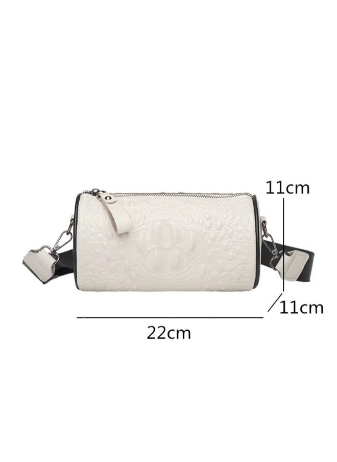 Crocodile Cowhide Leather Handbag – Stylish Dhol-Style Shoulder & Crossbody Bag