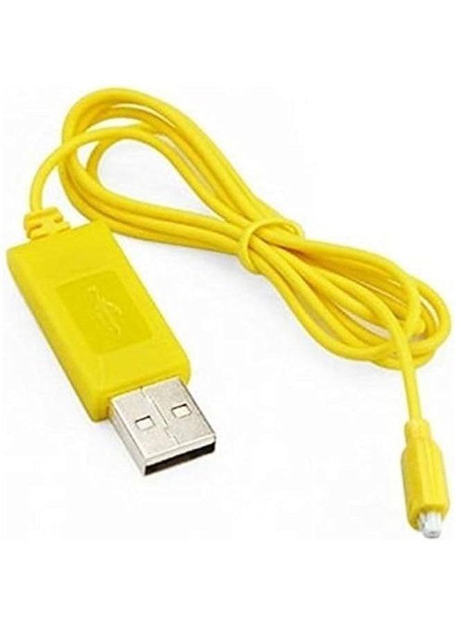 Helicopter S107 Cable Charging Parts RC S105 Charger USB Mini Helicopter The Bright Ball (Yellow, One Size)