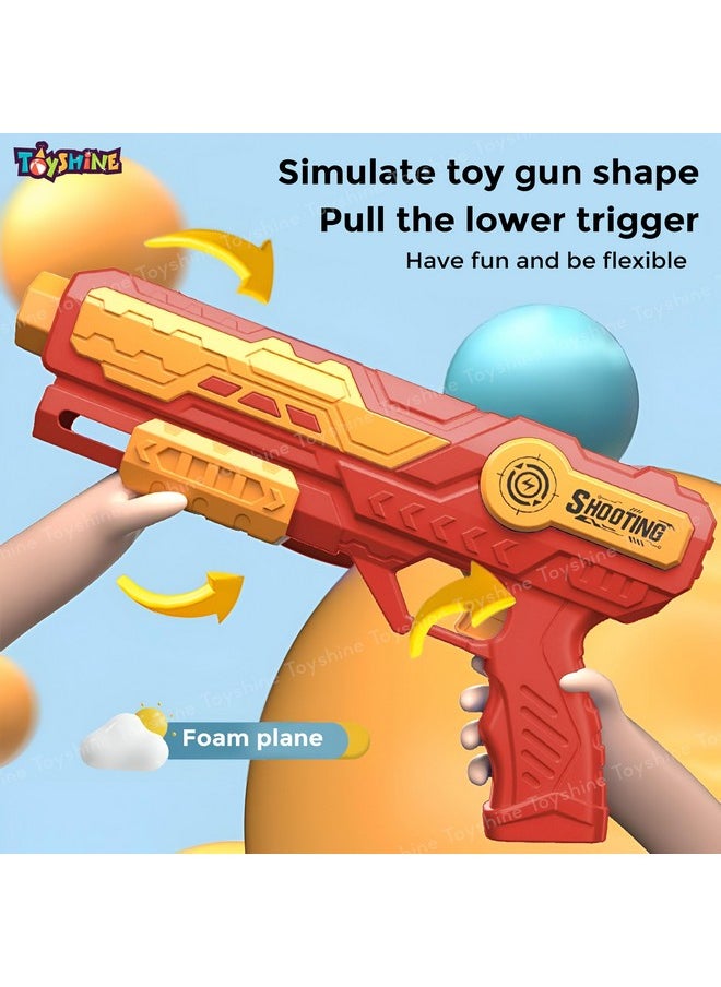 Toyshine 3 In 1 Plane Launcher Toys | Plane, Foam Darts And Foam Ball Shooter | Toy For Kids One-Click Ejection Shooting | Birthday Toy Gift For Boys And Girls, Multicolor