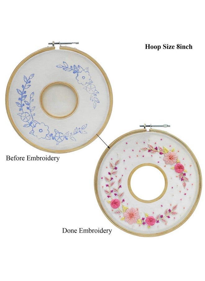 Embroiderymaterial DIY Embroidery Cross Stitch Art Kit-Craft Materials & Printed Tutorial Pages Included