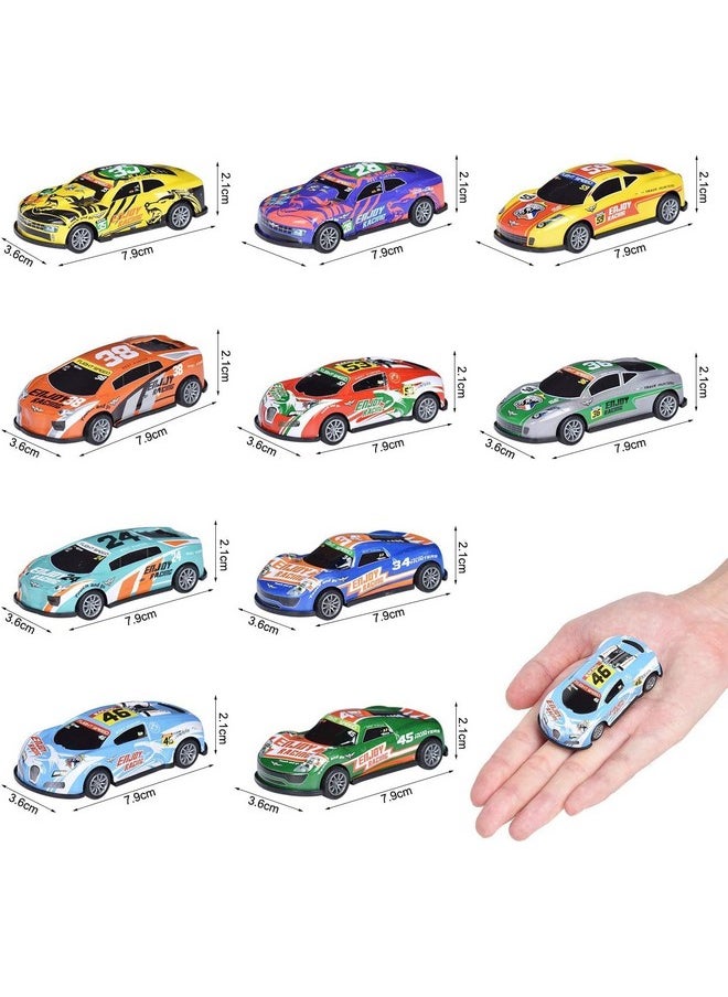 Amitasha 10 Unbreakable Racing Mini Diecast Car Models Set for Kids Pull Back Vehicles Metal Alloy Car Play Set for Kids, Unique Toys, Best Birthday Gift, Diwali Gift, Khilona for Boys(Racing Cars)