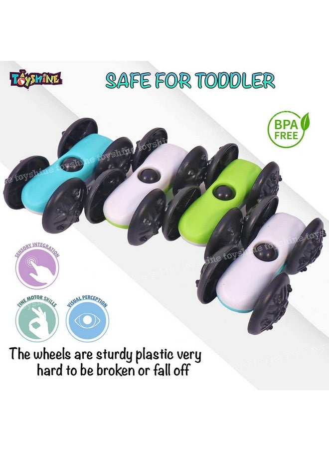 Toyshine Racer Ramp Toy with 4 Cars, 4 Ramps and Race Track for 1, 2, 3 Toddlers, Boys & Girls - Educational Vehicle Toys