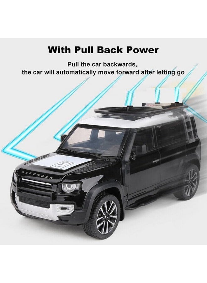 Sky Tech® Range Rover Defender 1:32 Scale Model Car Exclusive Alloy Metal Pull Back Die-cast Car Metal Pullback Toy car with Openable Doors & Light Music Best Gifts Toys Kids?Colors as Per Stock?