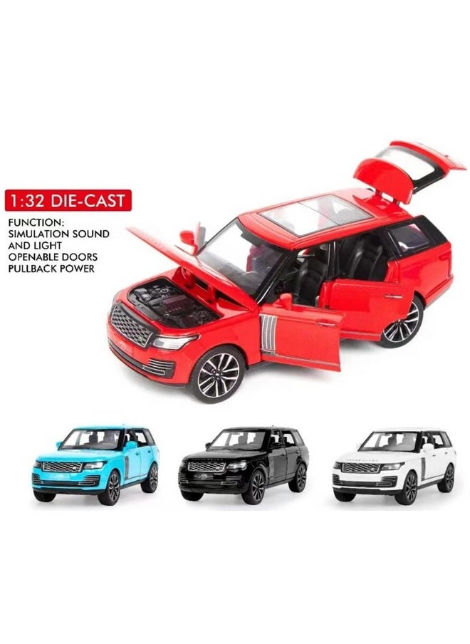 Sky Tech® Range Rover SUV Car 1:32 Scale Model Car Exclusive Alloy Metal Pull Back Die-cast Car Metal Pullback Toy car with Openable Doors & Light Music Best Gifts Toys Kids【Colors as Per Stock】