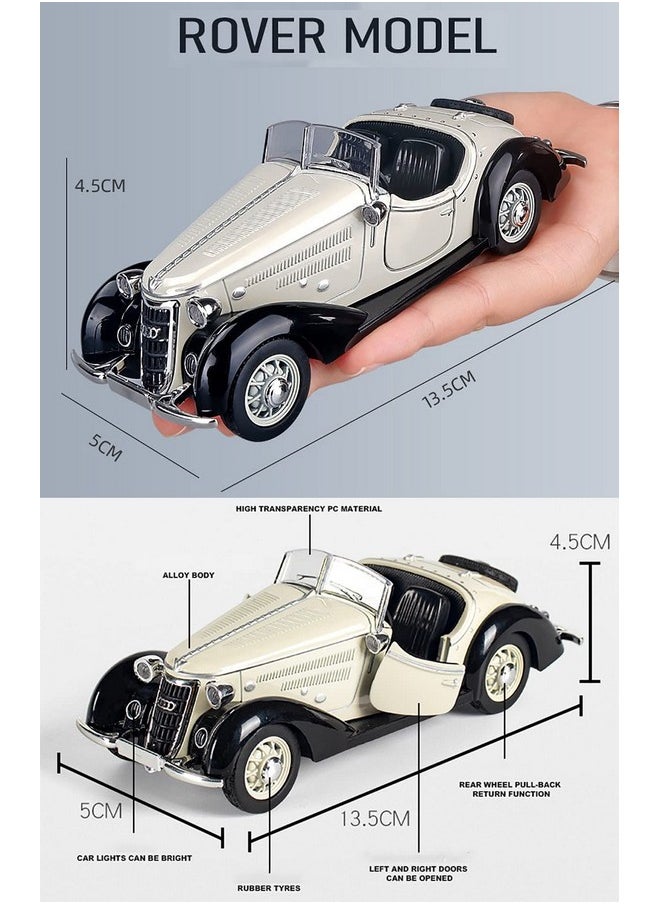 Magicwand® 1:32 Scale Die-Cast Classic Rover with Openable Doors,Pull Back Action Working Headlights & Tail Lights?Colors as Per Stock??Pack of 1?