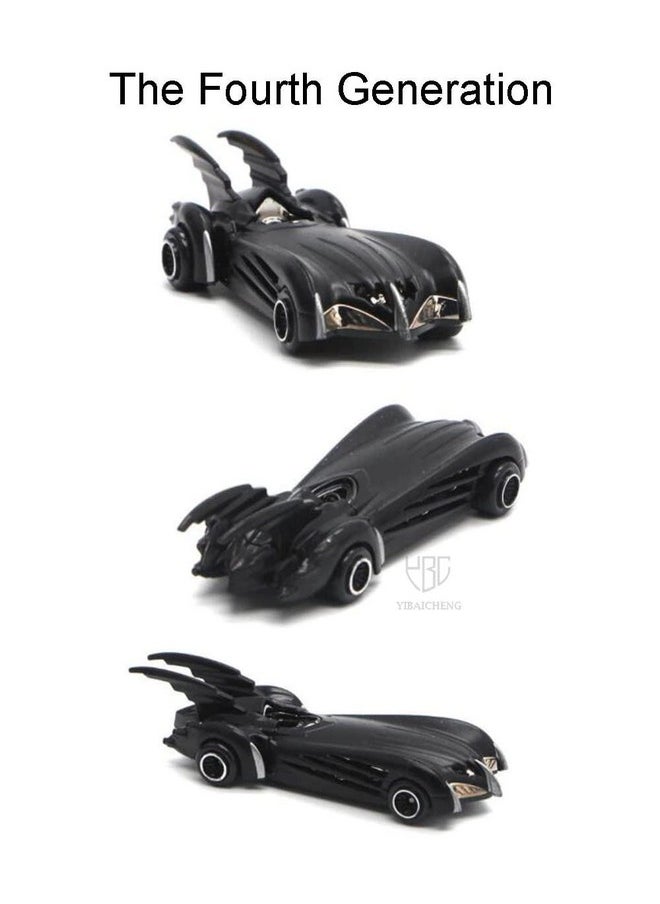 PLUSPOINT Black Super Hero Metal Cars Set Push N Go 6 Pc Vehicles, Racing Cars Play Set for Toddlers,Boys Die-Cast Car Set, Cake Decorations Topper Birthday Gift(Bat 6pc)