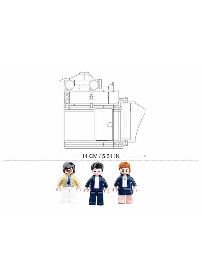 Sluban Town Automobile Sales Service Shop Building Bricks with 3 Mini Toys&1 Blue Toy Car, 302 Pcs