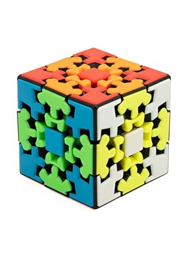 Cubelelo Drift Gear 3x3 Stickerless Cube Speed Cube | Twisty Magic Cube | Toy for Kids & Adults | Magic Speedy Stress Buster Brainstorming Puzzle 3x3x3 Gear Cube (Multicolor)