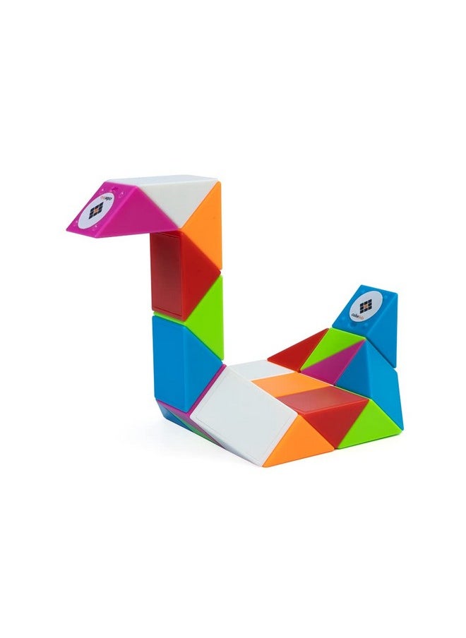 Cubelelo Magic Snake Rainbow Puzzle Cube (24 Wedges) | Twist and Turn Shape Creation Fun Game for Kids Boys Girls and Adults | Multicolor Brain Teaser Stress Buster Toy | for Ages 3 Years and Above