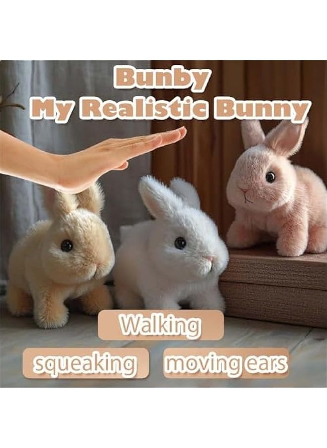 Bunby - My Realistic Bunny Toy, Bunbi Realistic Bunny, Vitality Bliss Realistic Bunny, Betterlife Bunny Realistic Bunny Toy,  Impersonator of Bunny Kind, Jumping, Twitching (Pink+Yellow)