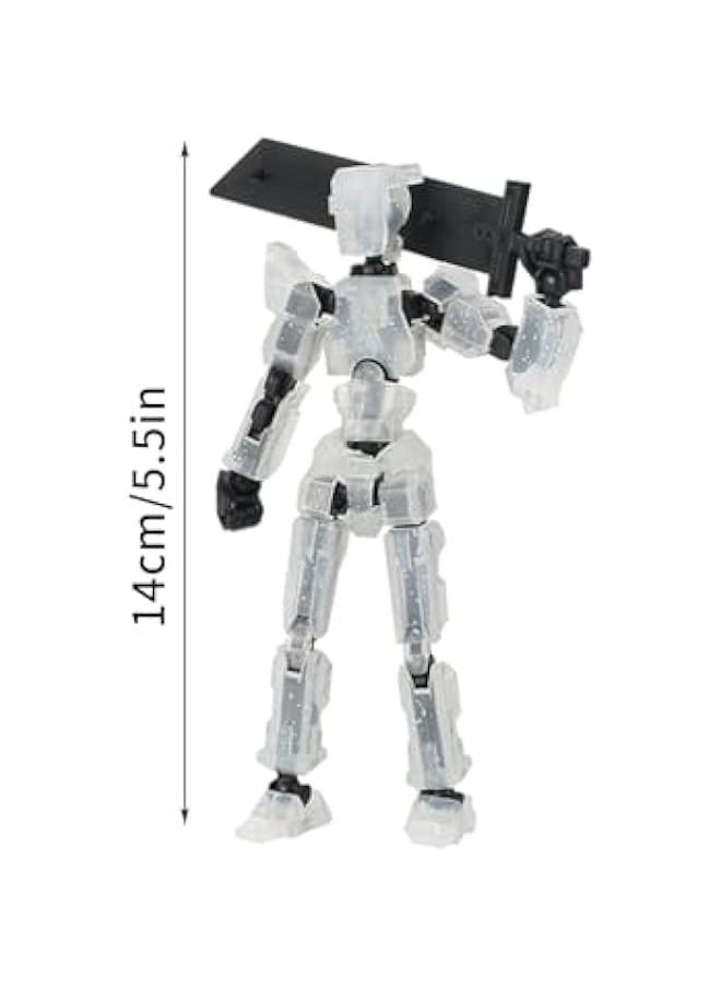 Fourth Generation T13 Action Figure 1 Pack, 3D Printed Human Body Model, Lucky 13 Action Figure,Multi-Joint Movable Robot, PVC Model Full Body Mobile Robot Desktop Decoration