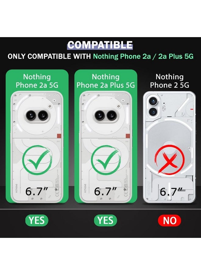 TheGiftKart Ultra-Hybrid Shockproof Back Cover Case for Nothing Phone 2a / 2a Plus 5G | Camera Protection Bump | Hard Back Cover for Nothing Phone 2A (PC & TPU, Smoked Matte Back, Black Sides)