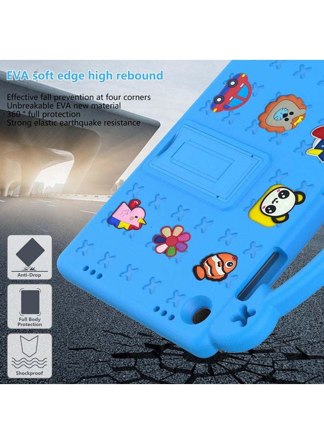 YRH for Galaxy Tab A9 Plus Case Kids 11-inch 2023, EVA Shockproof Cover for Samsung A9+ Plus Tablet Case, with Stand Handle Figures, SkyBlue