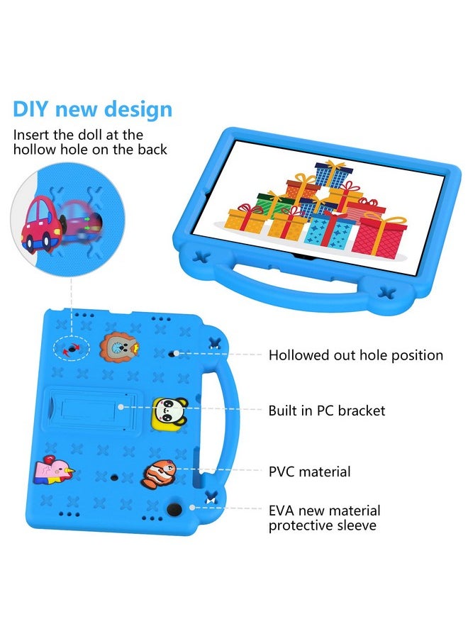 YRH for Galaxy Tab A9 Plus Case Kids 11-inch 2023, EVA Shockproof Cover for Samsung A9+ Plus Tablet Case, with Stand Handle Figures, SkyBlue