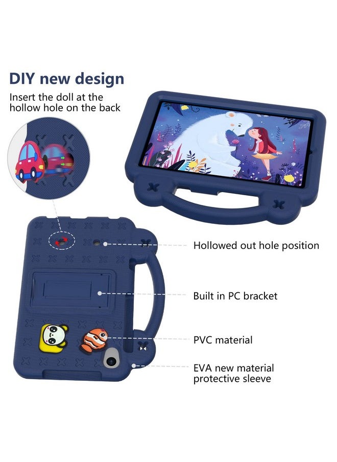 YRH for Onn 8 inch Tablet Case Gen 4 2024 Model #100135923, with Strap Stand Handle, EVA Shockproof Cover for Walmart Onn Tablet Case 8'', Navy