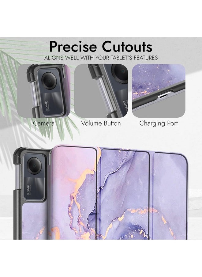 Robustrion Cover for Redmi Pad SE 11 inch Cover Case, Trifold Flip Stand Cover Case for Redmi Pad SE 11 inch Tablet [Auto Sleep/Wake Support] - Marble Lilac