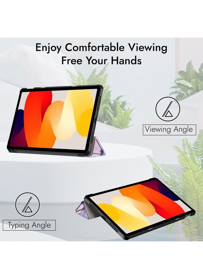 Robustrion Cover for Redmi Pad SE 11 inch Cover Case, Trifold Flip Stand Cover Case for Redmi Pad SE 11 inch Tablet [Auto Sleep/Wake Support] - Marble Lilac